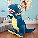 DJSK Dinosaurio Peluche muñeca muñeca muñeca Grande muñeca de Trapo niña niño Tira de Dormir Almohada 60 cm Azul
