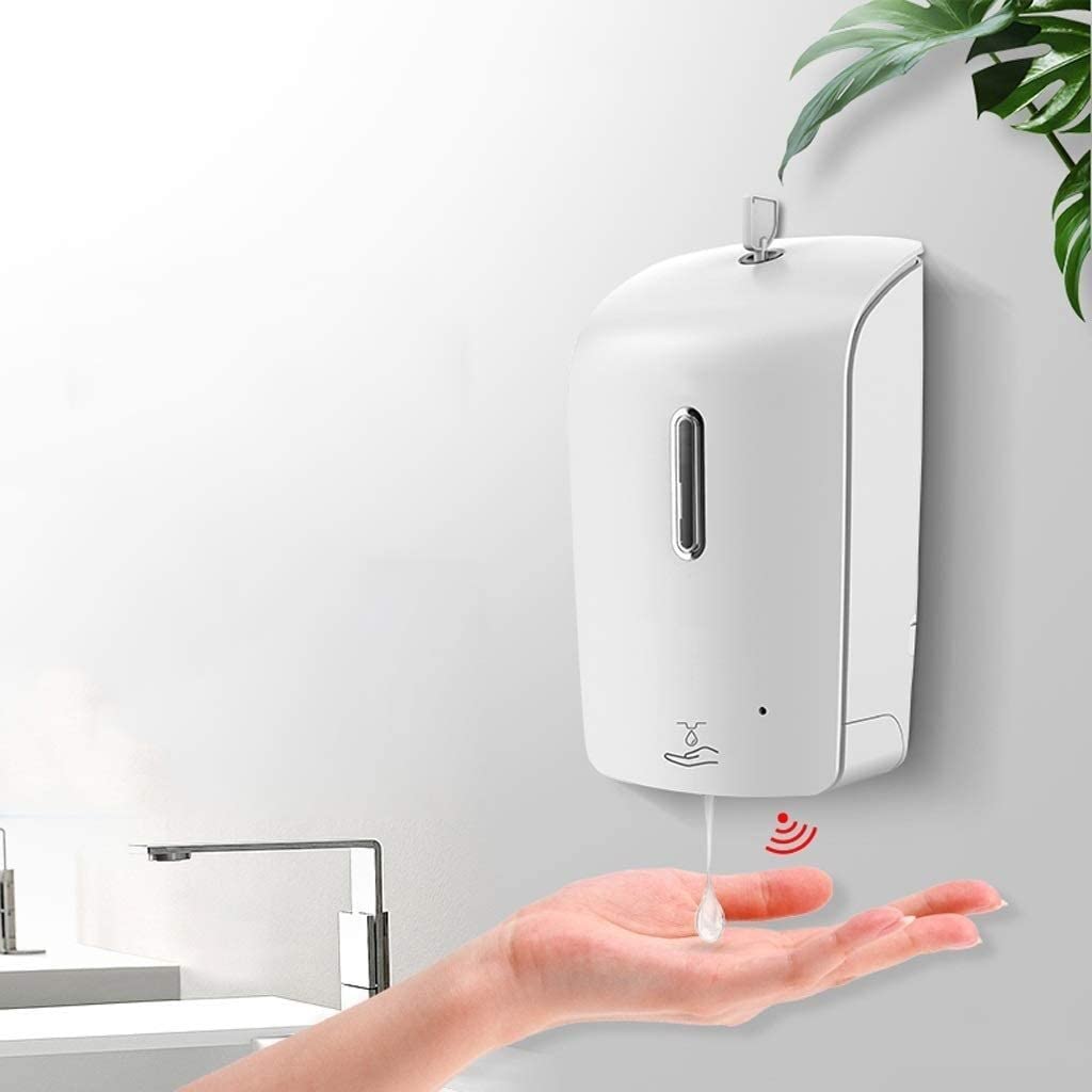 W pełni automatyczny dozownik mydła bez kontaktu Duża pojemność Sanitizer Box Nadaje się do hotelu Home (Color : White Foam)