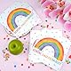 40 Stück Servietten Regenbogen, Servietten Geburtstag mit Bunt Konfetti, Papierservietten Schön Dass Du Da Bist für Kommunion Taufe Babyparty Hochzeit Tischdeko 33 x 33 cm