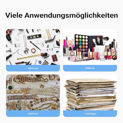 Wiltec Alu Universalkoffer 46x33x15,2 cm, Alubox abschließbar für Aufbewahrung und Transport von Werkzeug, Messgeräten usw., mit Griff und Tragegurt