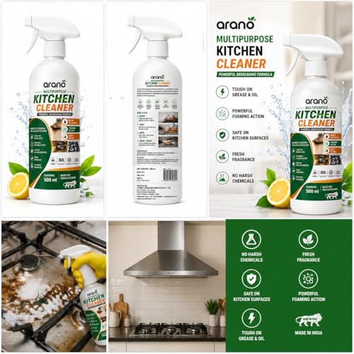 Image of 500ML Oil & Grease Stain Remover For Chimney BBQ | Deep Cleaning Kitchen Spray | Heavy-Duty Oil & Grease Remover | Stove, Chimney & Exhaust Fan (Spray)