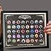 LOWRYCON【Hollow Knight Badge Set】 40-Piece Magnetic Charm Collection with Display Frame |Weaver's Song Game Room Decor, Amulet Badges for Wall/Fridge (8.66