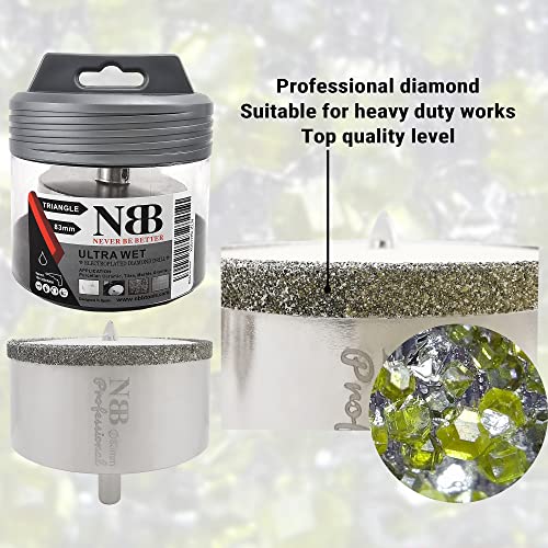 NBB Diamond Drill Bits with Triangle Shank, Diamond Crown, Wet Drill in Marble, Luxury Stone, Ceramic, Granite, Tile, Glass - Image 3