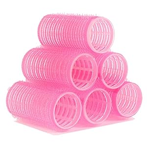 Zelfklevende Haarkrullers,6 Stuks 40mm Haarrollers Zelfklevende Krullen Krultang voor Krullen en Vormgeven van Lang en Kort Haar(Kleur Willekeurig)