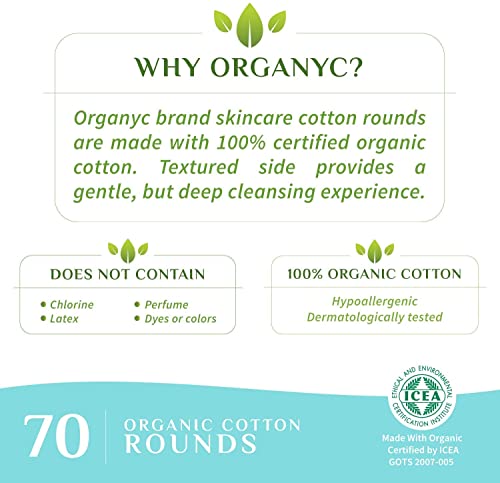 Organyc - 100% Certified Organic Cotton Rounds - Biodegradable Cotton, Chemical Free, for Sensitive Skin (420 Count) - Daily Cosmetics. Beauty and Personal Care - Image 7