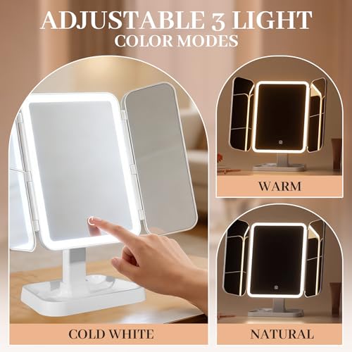 Espejo para maquillaje rectangular con luz y aumento miniatura 6