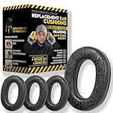 for 3M WorkTunes Replacement Ear Pads Headphones Connect Hearing Protection with Noise Cancelling Radio Ear Muffs AM/FM Bluetooth Headset Protective Earmuffs Shooting Ear Protection Mowing (Pack 4)