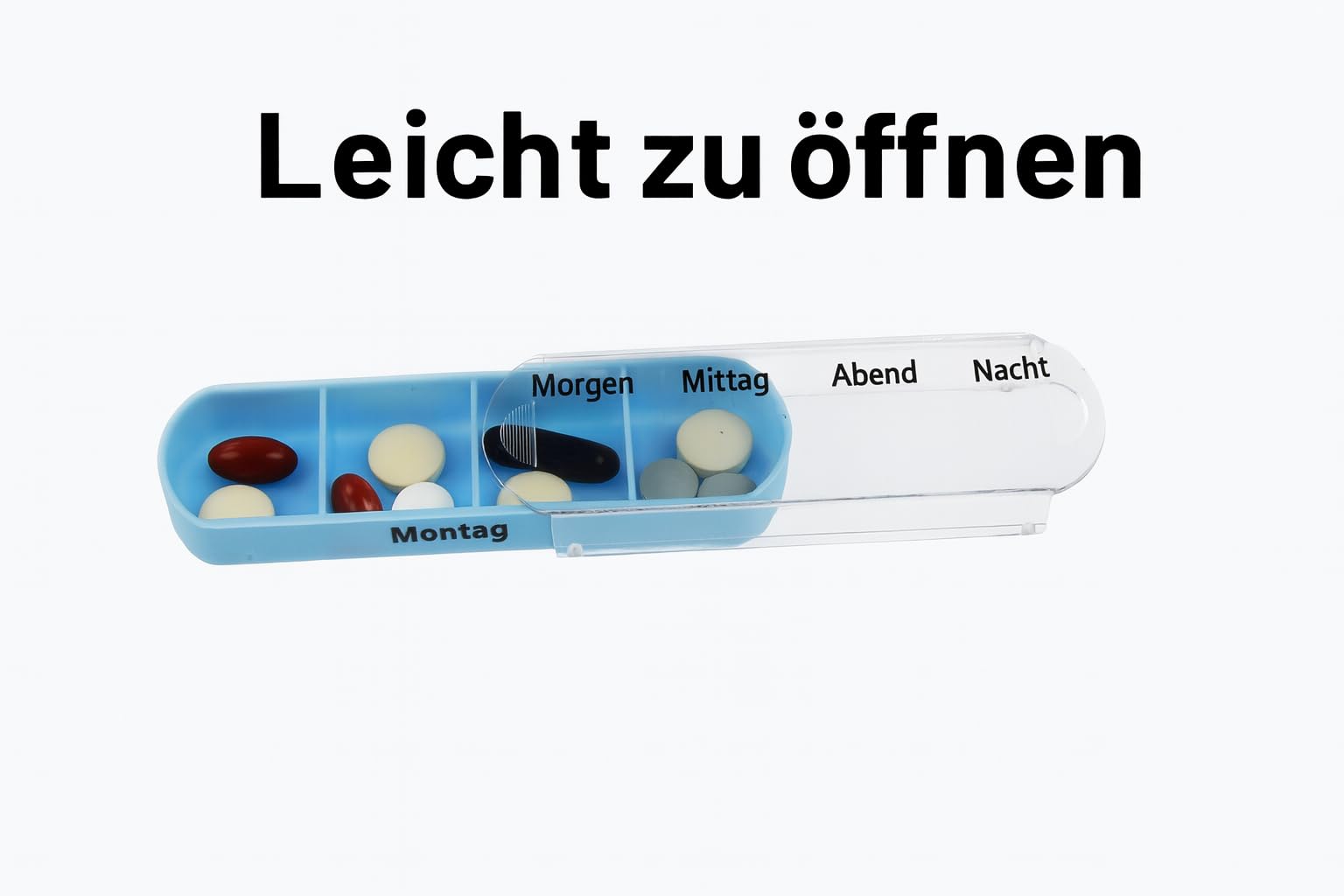 KAMACA 4 er Pack (4 Stück) praktischer Medikamentendosierer 28 Tage mit 4 Fächern pro Tag, Pillendose,Pillenbox, Tablet, Organizer, Tablettenbox, Wochendosierer 1 Monat (4er Set - 4 Wochen)