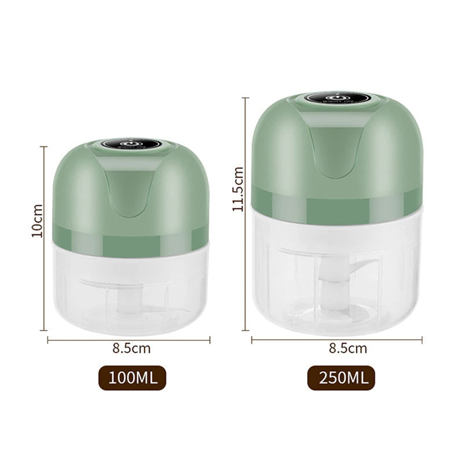 Ręczna maszynka do mięsa Bezprzewodowy elektryczny czosnek Masher, Młynek do mięsa, Chopper Food, Kruszarka warzywna Do mięsa mielonego (Color : 100ml white)