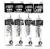 Uni Signo RT1 Gel Ballpoint Pen Black Ink Refills, 0.38mm, Set of 4