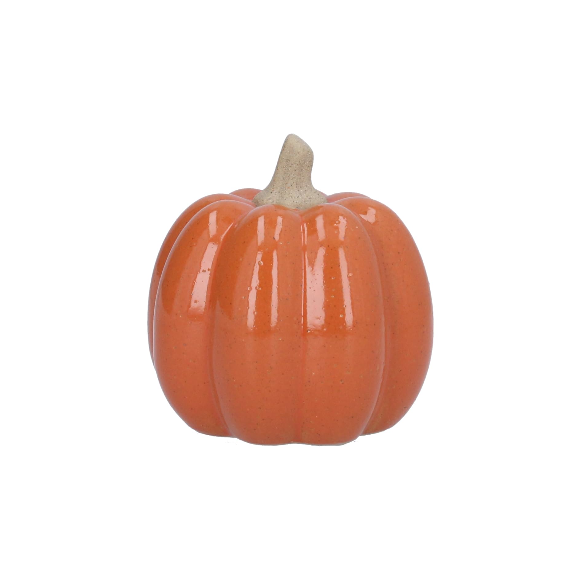 Gisela Graham Orange Ceramic Pumpkin Ornament, Small, Decorative (Orange)