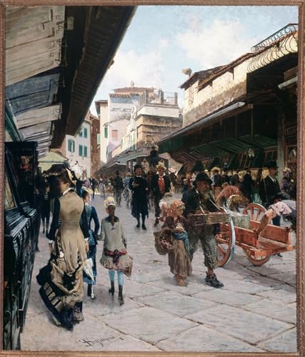 Affiche Impression d'Art Vue du Ponte Vecchio Florence Toile Murale 60x90