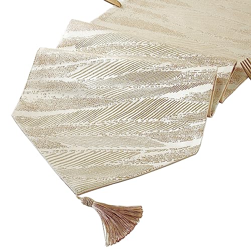 Homeyho NO Jacquard Leaves Coffee Table Runners cover
