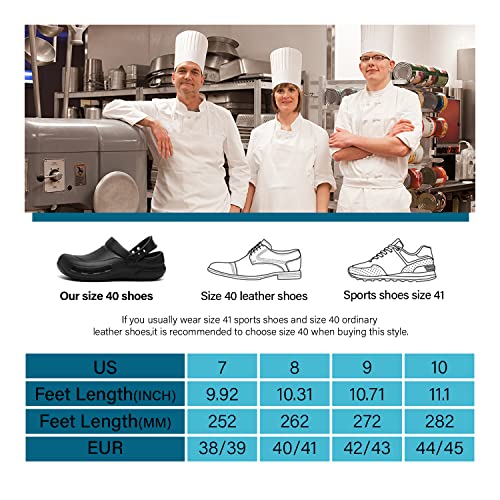 Image of Comfort & Safety Chef Shoes Men Women Non Slip Work Shoes Water Proof Slip Resitant Clogs for Nursing Kitchen Restaurant Food Service