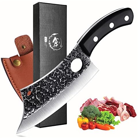 TIVOLI Hackmesser Kochmesser Küchenmesser Geschmiedete Fleischmesser kohlenstoffreichem Stahl Ausbeinmesser Cover