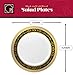 Posh Setting Royal Collection Combo Pack China Look White, Gold/Black Plastic Plates (Includes 4 Packs of 7.25
