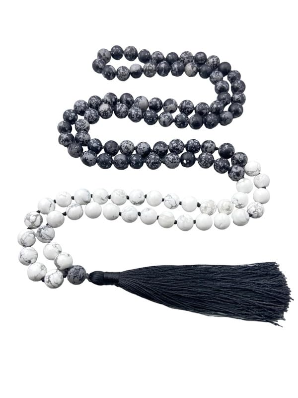 Collier de prière 108 Mala en pierres naturelles pour offrir