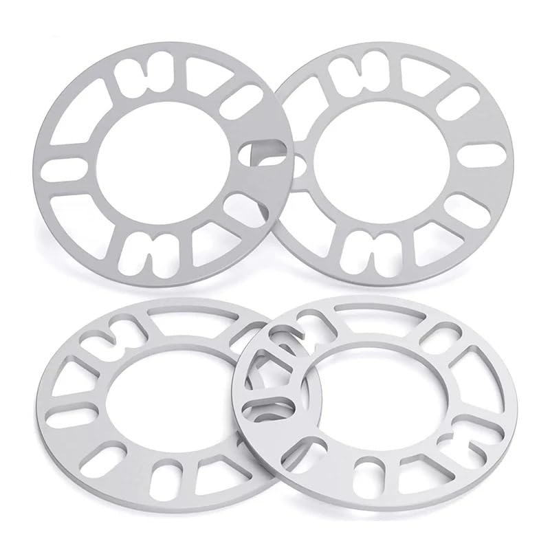 Élargisseurs de voie et cales de roue de 5mm pour l'ajustement des pneus - 4 pièces multi-entraxes