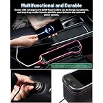 Shademax LED Car Seat Gap Filler Organizer Console Side Storage Box Between Seats with Cup Holders RGB Color Changing Storage Front Seat Gap Filler with USB Charging Car Interior Accessories (2 Pack) - Image 5