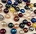 1PC Monster Oyster Freshwater Cultured with 10 Mix Color Round Love Wish Pearls Inside 10 Colors (7-8mm), Valentines Mothers Day Birthday Pearl Wedding Party (total 10 Pearls)