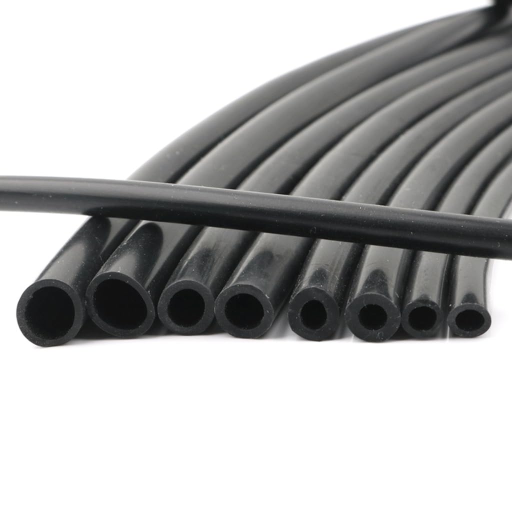 Tubo de silicona, Manguera de goma Flexible tubo silicona negro 10M for estanques y jardines, tamaños múltiples suaves(ID 16mm x OD 20mm)