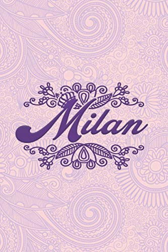 Milan, i'm Milan, nootbook: Ruled 6x9 -100 pages Ruled writing journal lined. diary. notebook "Milan"