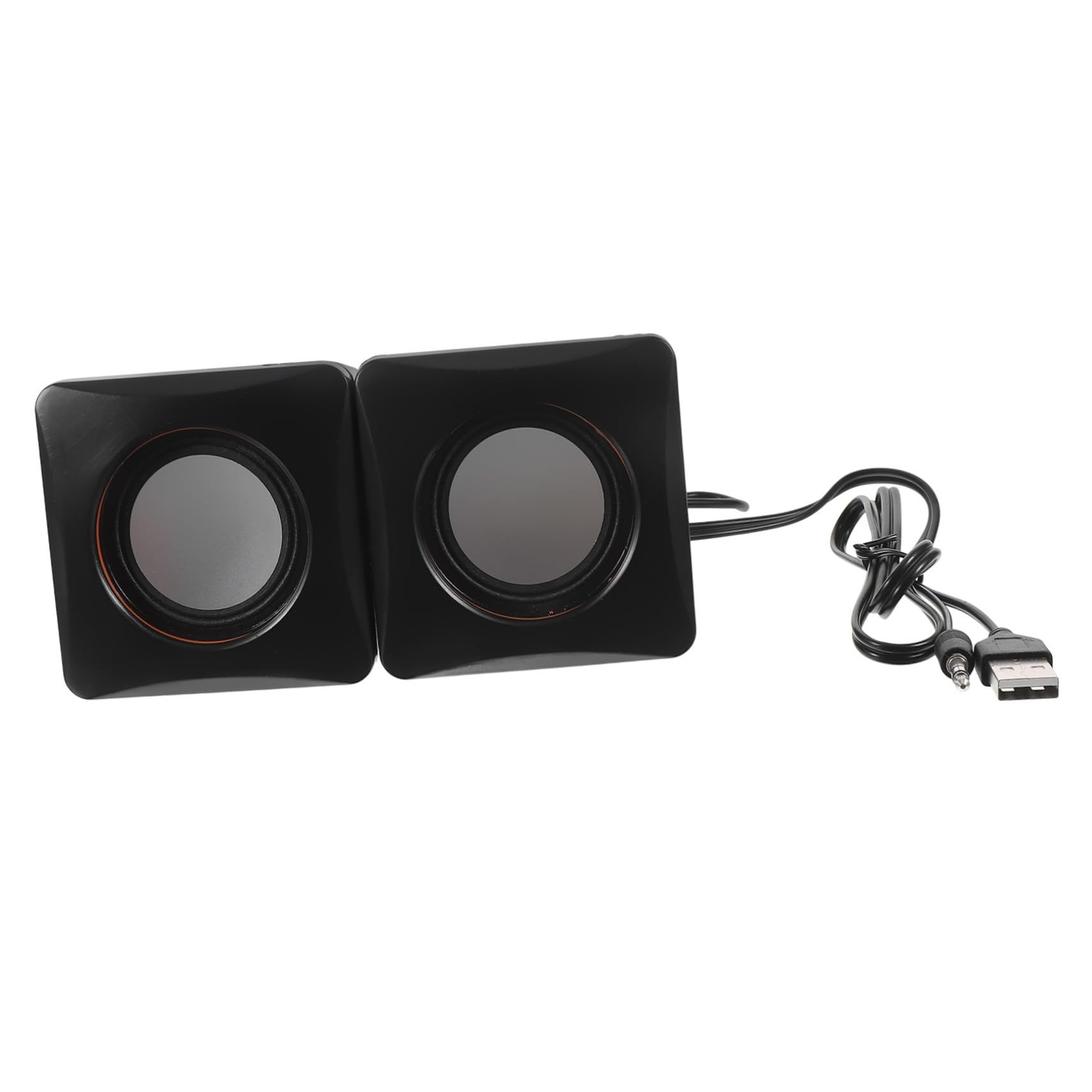 NUOBESTY 1 Pair Mini USB Speakers for Music Portable Desktop Speakers for Rich Sound Quality with Deep Bass Compact and Lightweight Audio for