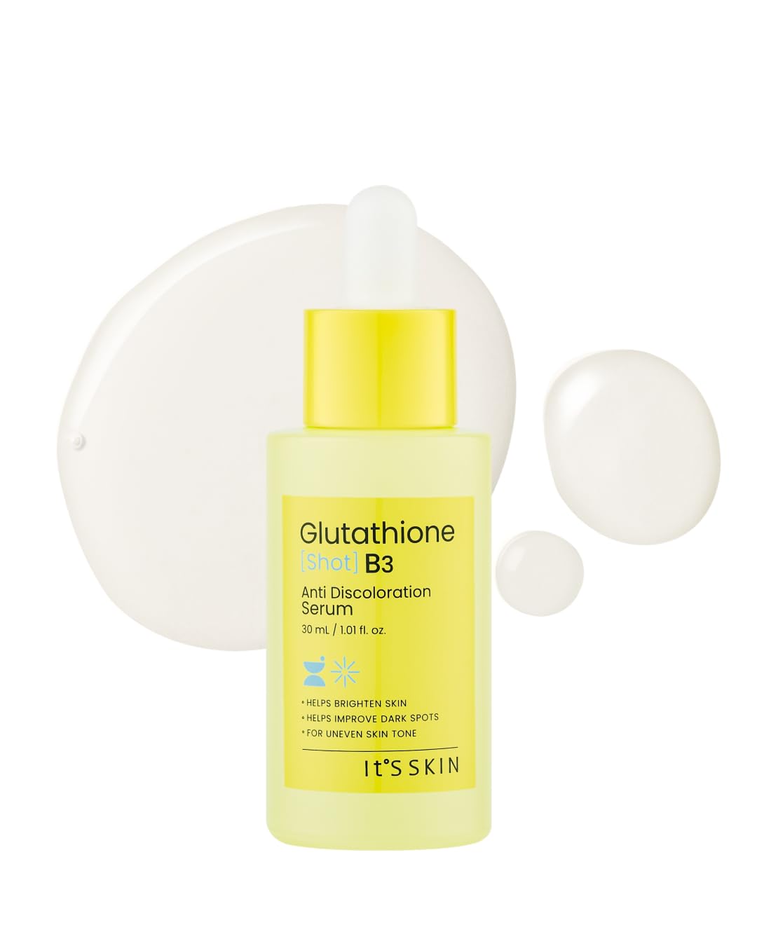 It’S SKIN Glutathione Shot B3 Serum 1.01 Fl Oz, 99% Pure Glutathione, Pepta-Glutazome, Facial Serum for Soothing and Firming, Dark Spot Corrector, Non-Irritating Daily Serum, Korean Skincare