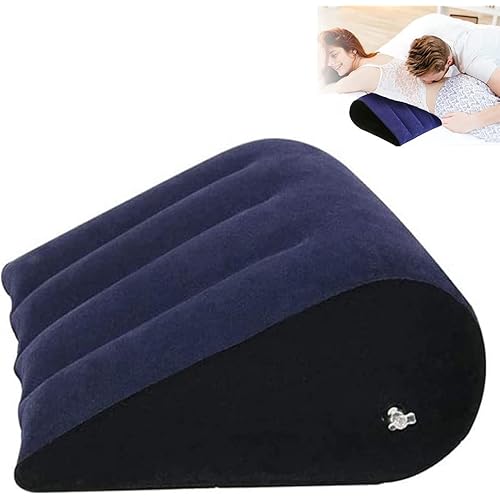 Inflatable Ṣ@e#x Cushion Position Aid Pillow Triangle Magic Furniture Portable Support Wedge for Couples Posture,Flocking Pillow, Random Game dice