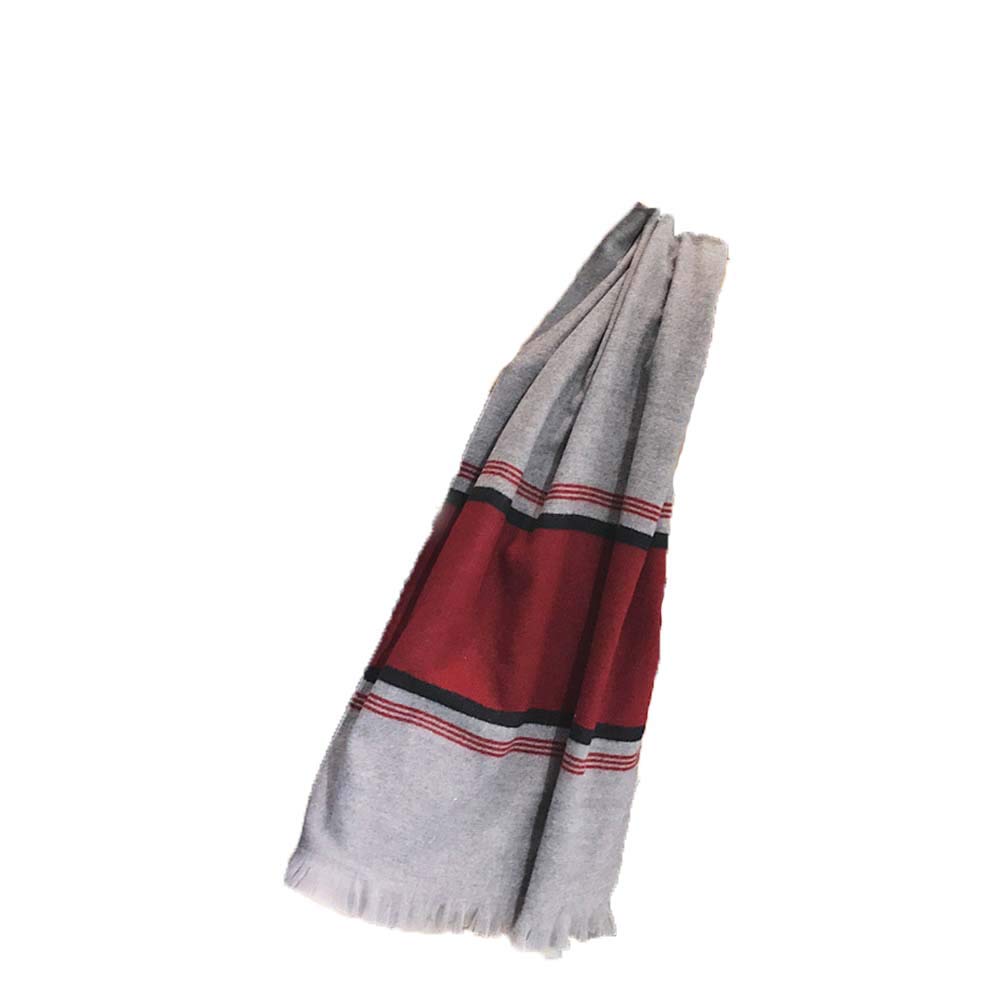 Plaid d'hiver écharpe chaude femme bordeaux en laine tartan