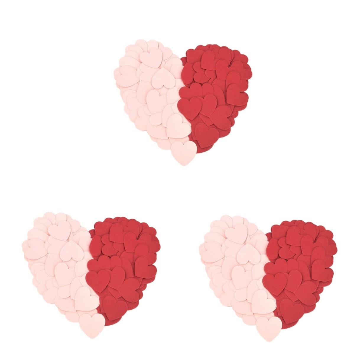 Gadpiparty 3 Set Di Coriandoli A Forma Di Cuore Carini Per Feste Mini Decorazioni Da 3 Cm Rosse Adatte Per Compleanni Matrimoni 400 Pezzi*3