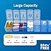 Amazon Basic Care 7-Day Weekly Pill Organizer, Portable Medicine and Vitamin Planner Box with Medium Compartments, Blue
