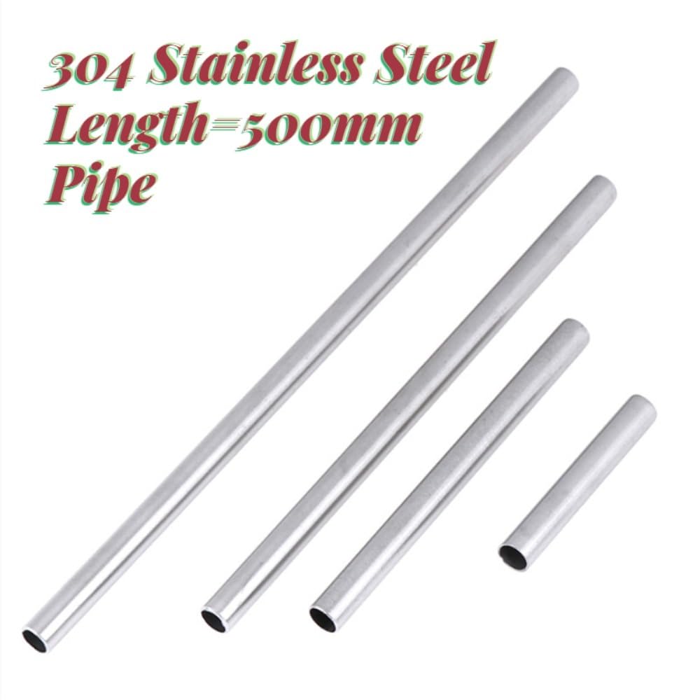 1 Uds OD 8-22mm tubo capilar de acero inoxidable 304 de alta calidad tubo de acero inoxidable tubo hueco sin costura longitud = 500mm(Custom size)
