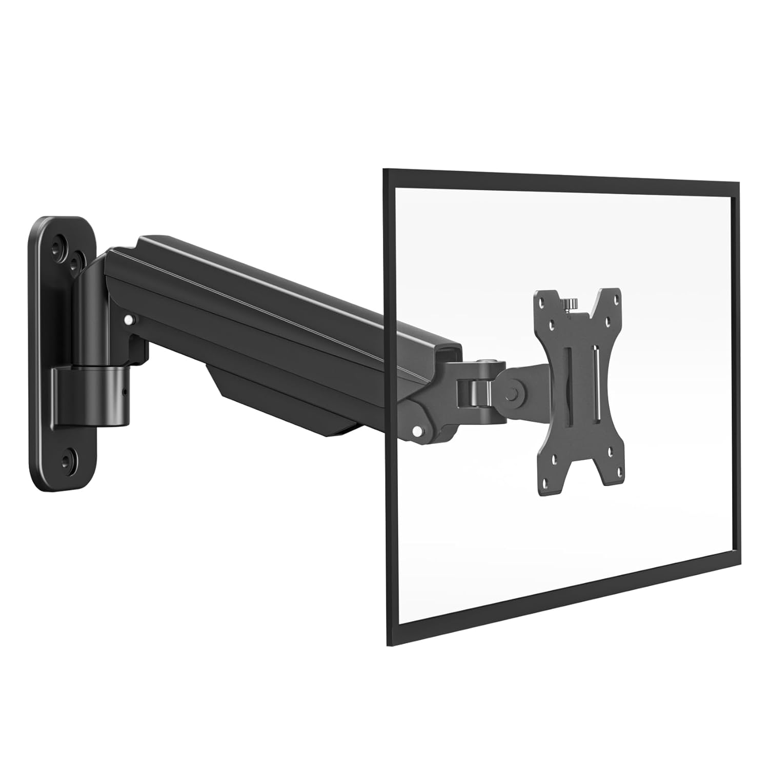 Suptek Single Monitor Wall Mount Full Motion Adjustable Gas Spring Wall Monitor Arm Mount for 1 Screen up