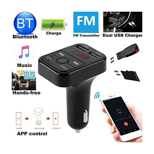 Transmisor Bluetooth para coche con micrófono integrado rosa 5