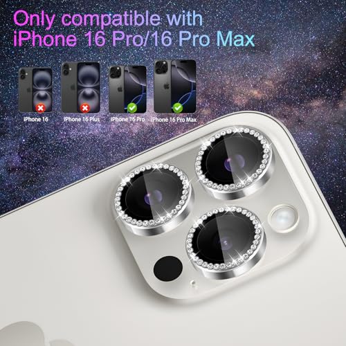 Bague de protection objectif iPhone 16 Pro Max en verre diamant premium