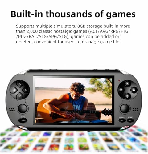 Console portable avec double joystick TAQY et écran de 4,3 pouces - 4