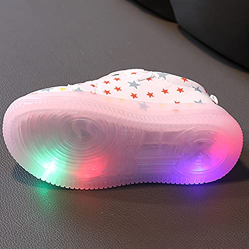 Little Girl's Light Up Sequins Slip On Sport Shoes Flashing LED Casual Shoes Flat Sneakers First Walking Shoes4