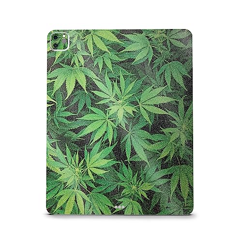 Image of MightySkins Carbon Fiber Skin Compatible with Apple iPad Pro 12.9 inch M2 6th Gen (2022) Full Wrap Kit - Weed | Protective, Durable Textured Carbon Fiber Finish | Easy to Apply | Made in The USA