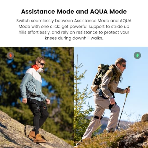 Image of DNSYS X1 Carbon Exoskeleton, AI-Powered Leg Assistance, 1.2HP Motor, 20km Base Range, 3s Battery Swap, for Hiking, Climbing, Running, Size L (Waistline 41.3-49.2in)