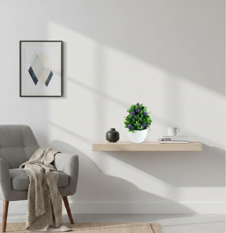 Image of Foliyaj Artificial Plant with Purple Roses in White Pot for Interior Decor | Faux Plant for Desks, Shelves and Side Tables for Your Home and Office | Fake Plants for Indoor Decoration
