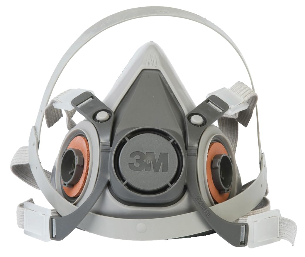 3M 6200PT Respiratore a Semimaschera, Riutilizzabile, Bianco