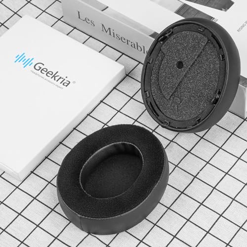 Geekria Comfort Hybrid Velour Replacement Ear Pads for Turtle Beach Stealth Pro Headphones Ear Cushions, Repair Parts (Black) - Image 4