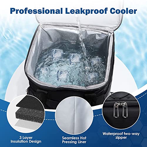 Rolling Cooler With Wheels And Handle, 48 Can Large Capacity Leakproof Insulated Soft Cooler Bag On Wheels, Collapsible Rolling Cart Trolley Ice Chest For Bbq Beach Summer, Camping, Picnics, Hiking #TOP3