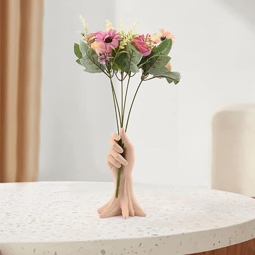 SYCOOVEN Jarrón de flores de arte moderno, jarrón de mano con herramienta peladora de espinas de hojas, rosas, removedor de espinas, contenedor de