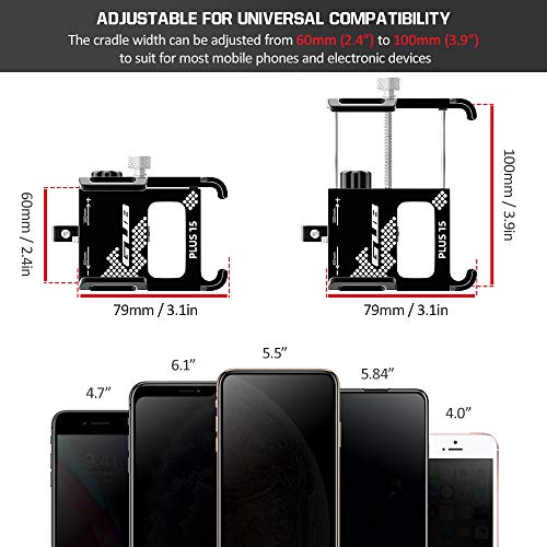 Soporte de teléfono para bicicleta Lixada ajustable antideslizante 6