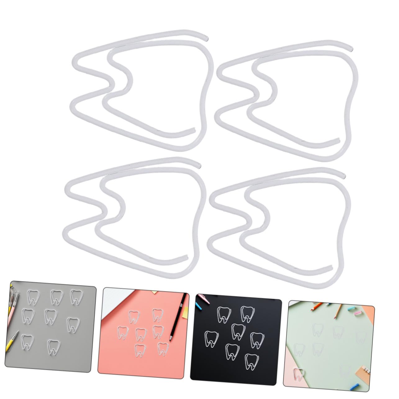 SHINEOFI 150 Piezas Clip de Papel en Color Claro Unidades Clips Metálicos Decorativos para Oficina y Útiles Escolares
