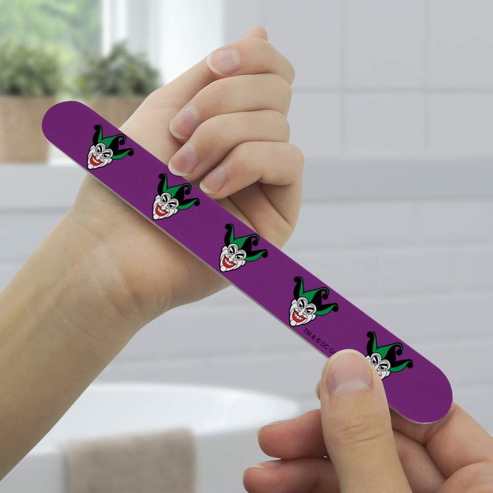 Batman Joker Symbol Double-Sided Nail File Emery Board Set 4 Pack