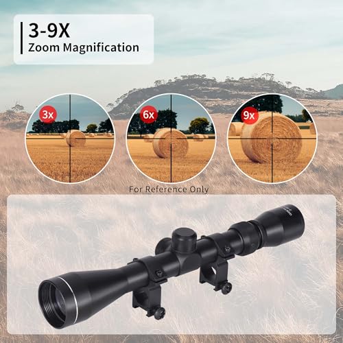Goetland Rifle Scope 3-9x40 SFP Crosshair R4 Reticle with Ring Mounts for Air Gun Airsoft Hunting Tactical - Image 5