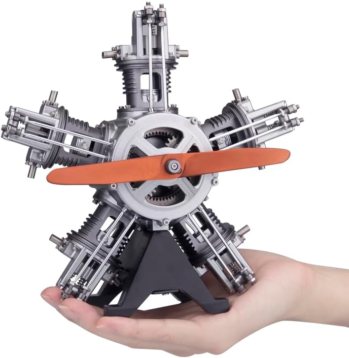 US in Stock, Electric Engine Five Cylinders Radial Simulation DIY Model Building Kits